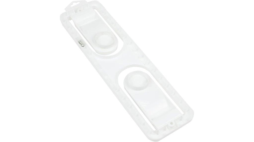white plastic paper towel holder