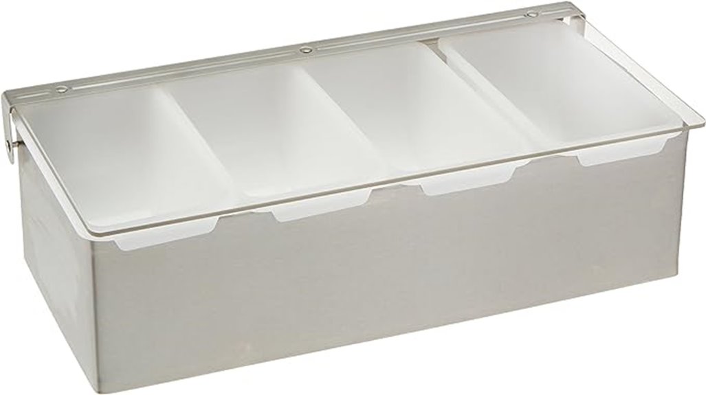 winco four compartment dispenser