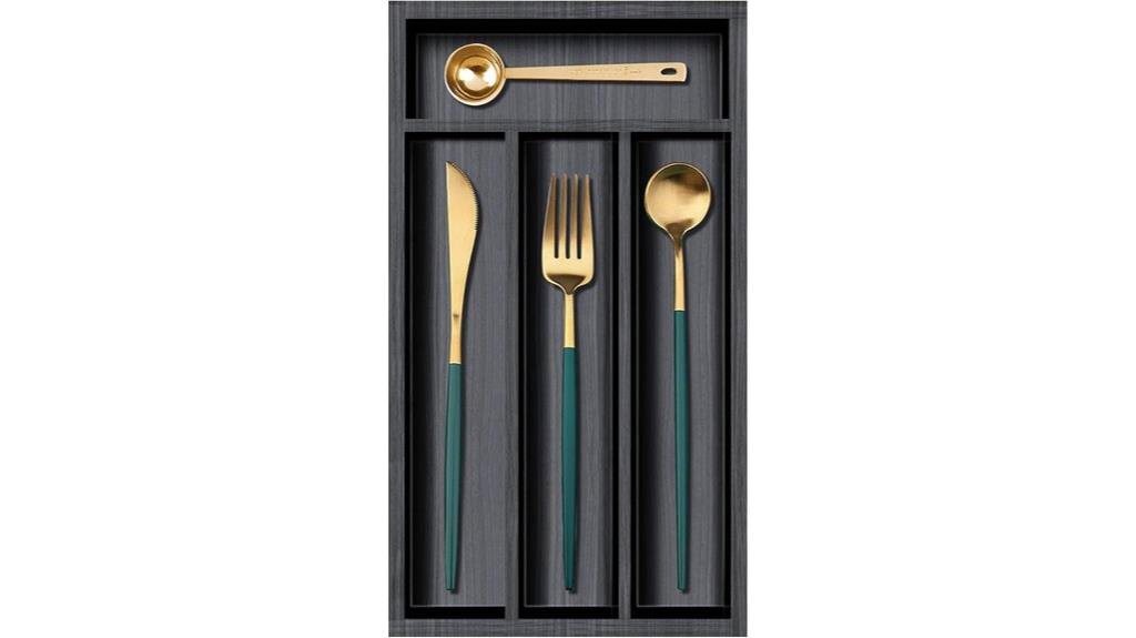 wooden kitchen drawer organizer