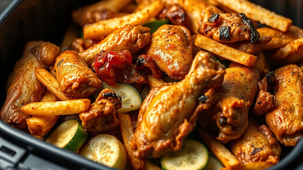 avoid overloading air fryer