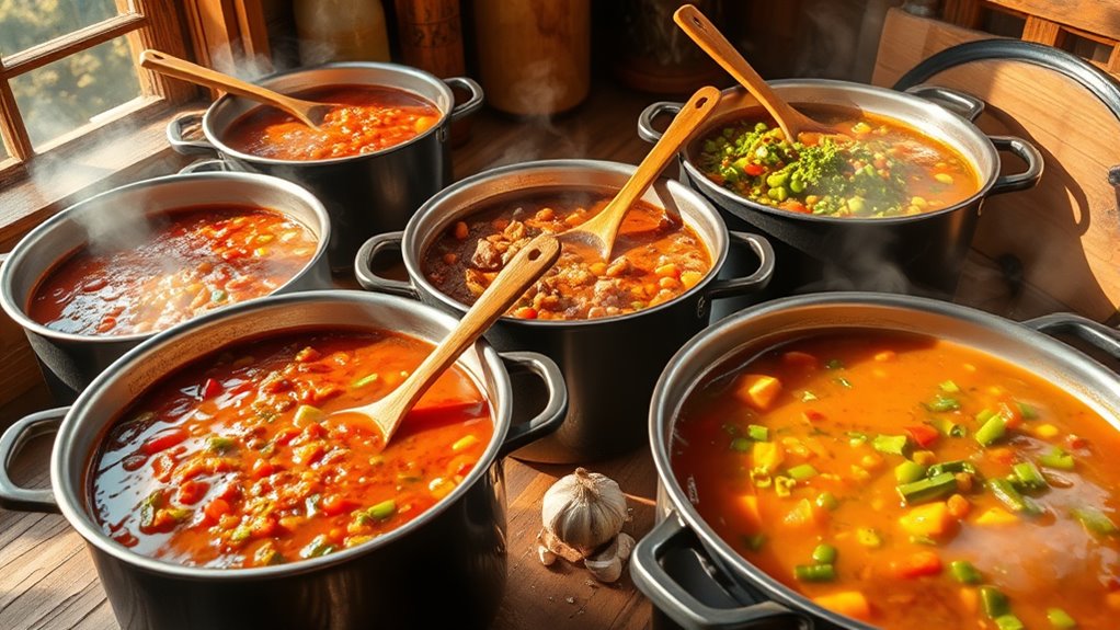 batch cooked soup storage