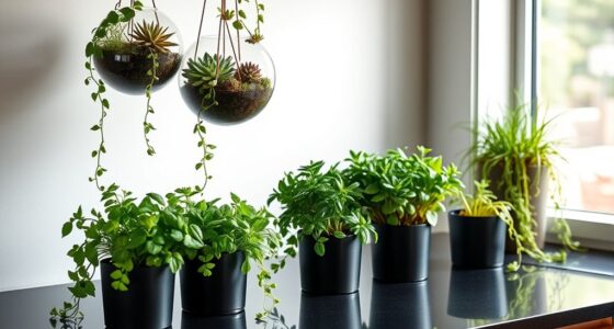 decorative space saving greenery integration