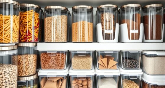 glass and uniform storage