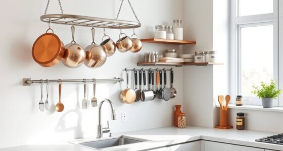 install pot racks rails