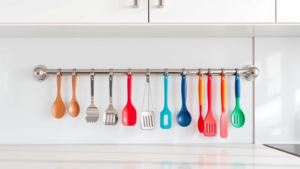 kitchen organization with hooks