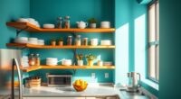 maximize storage with open shelving