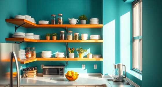 maximize storage with open shelving