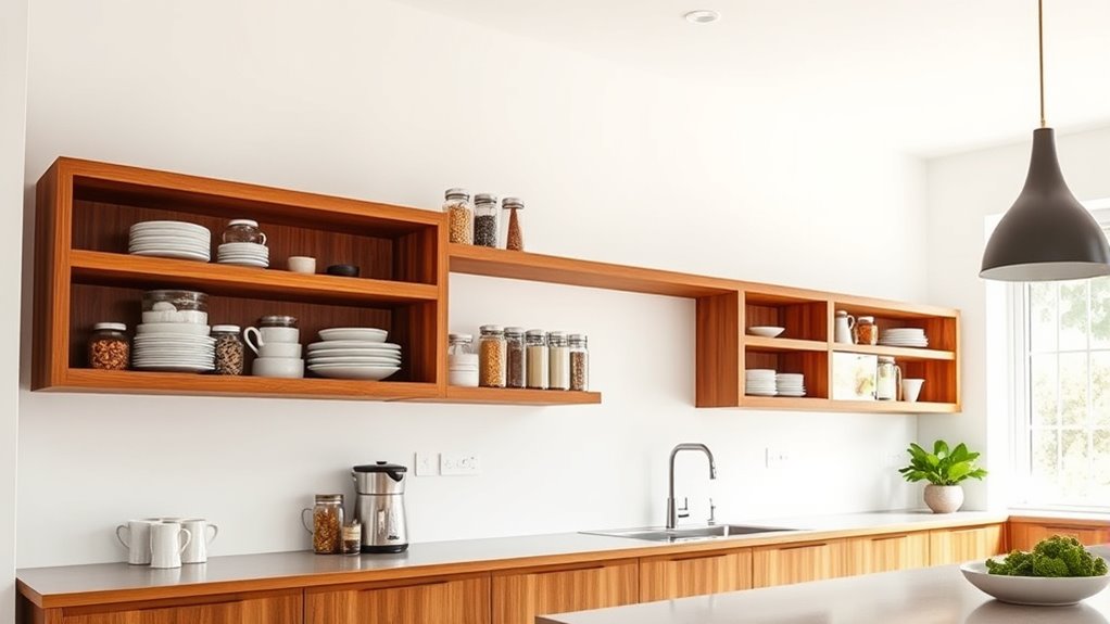 open shelves showcase personality