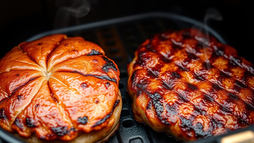 perfect air fryer burgers