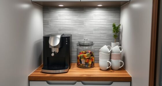 small kitchen beverage setup
