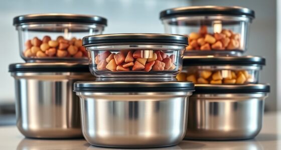 stackable stainless glass containers