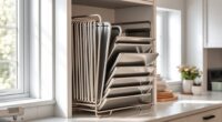 store baking sheets vertically