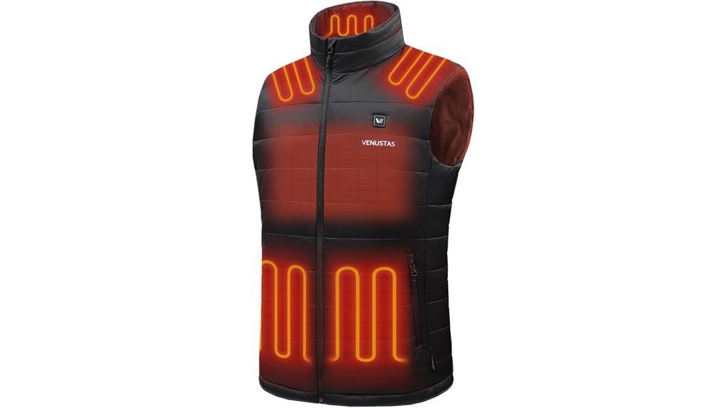 heated lightweight quilted vest