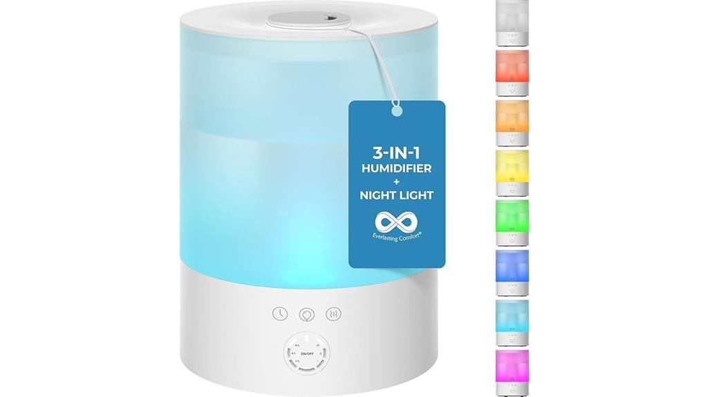 large 2 5l cool mist humidifier