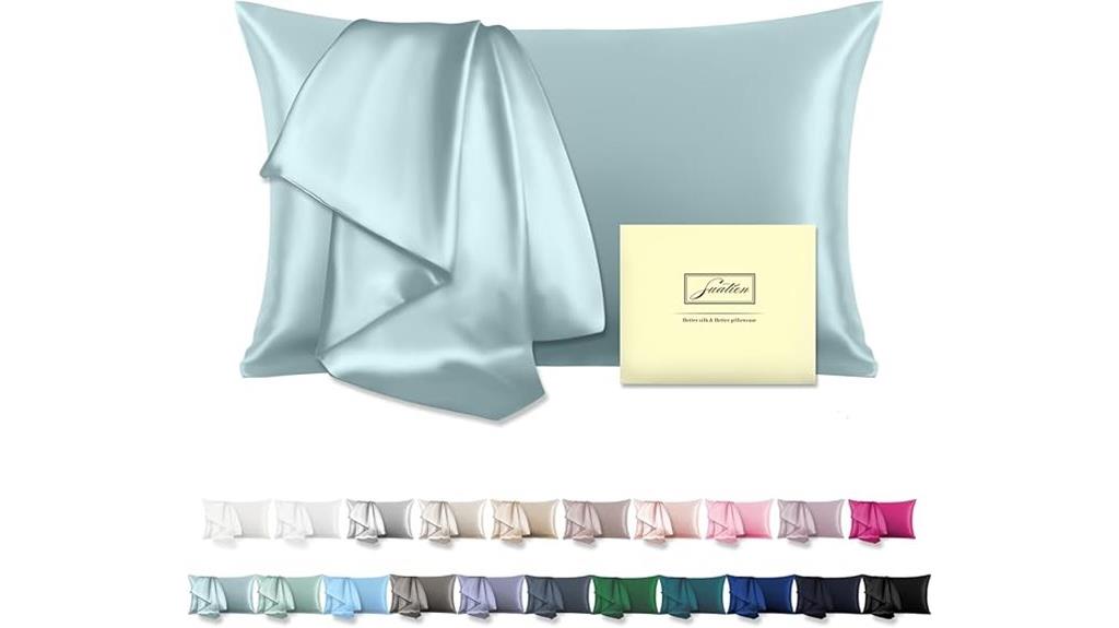 silk pillowcase haze blue