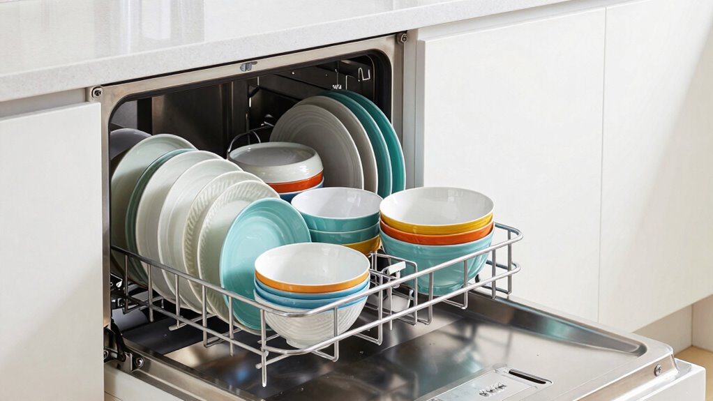 arrange dishes for cleaning