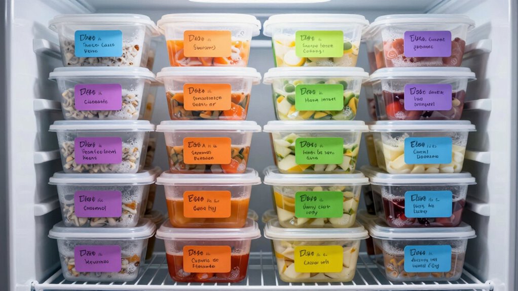 consistent clear freezer labels