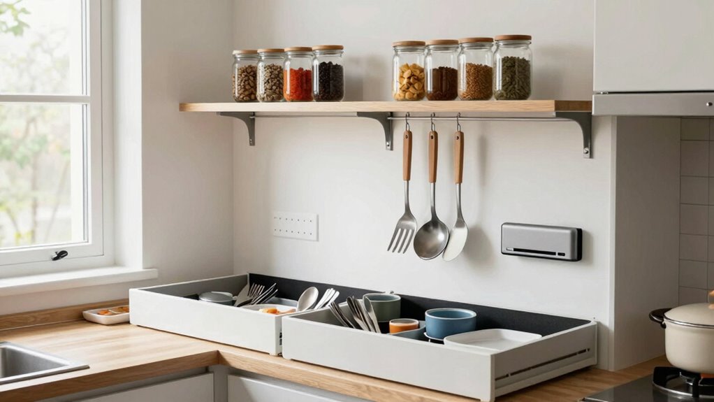 creative small kitchen storage