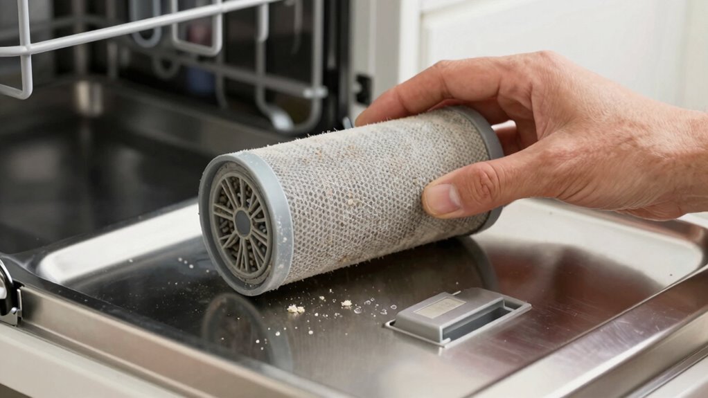 dishwasher filter maintenance signs