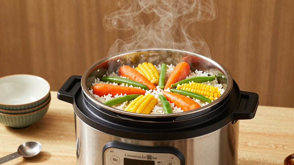 layered timed ingredient arrangement