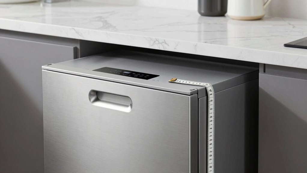 measuring for countertop dishwasher