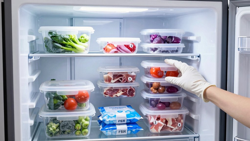 organized freezer for easy access