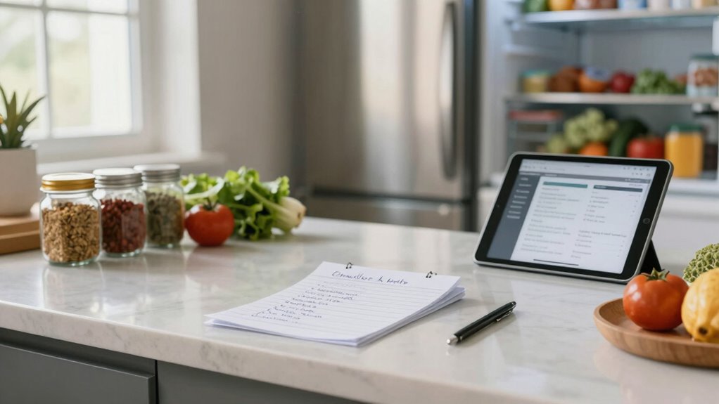 organized shopping prevents last minute takeout