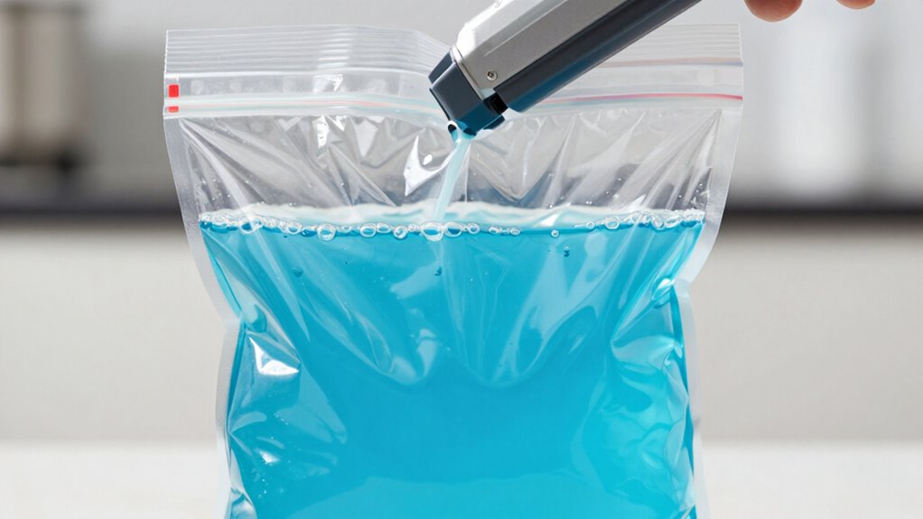prevent spills during sealing
