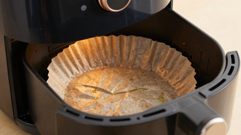 proper parchment paper placement