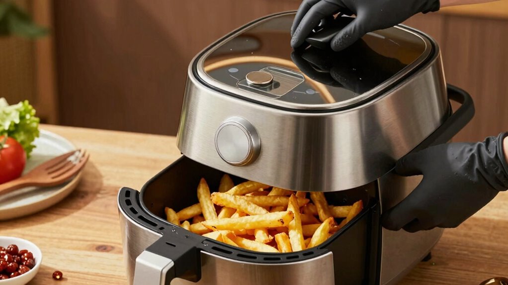 safe proper air fryer lid use