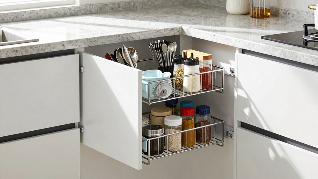 top corner cabinet organizers
