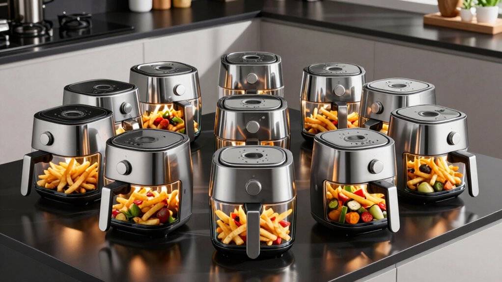 top glass basket air fryers