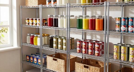 top pantry wire shelves