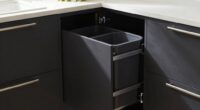 top pull out trash cabinets