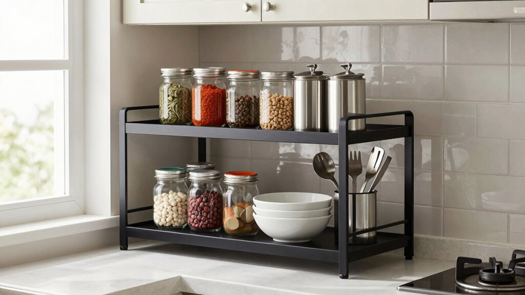 top small kitchen shelves