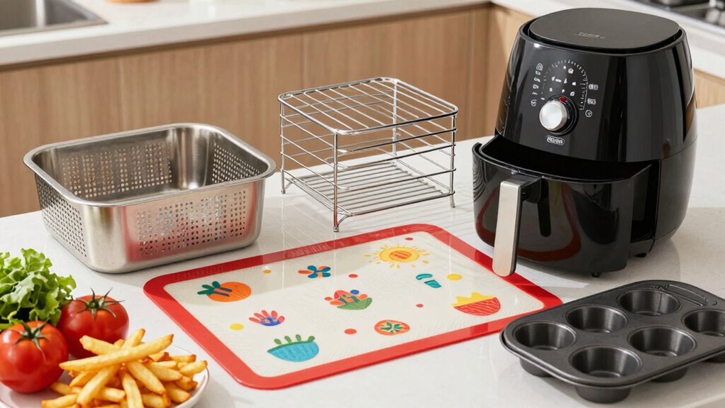versatile air fryer accessory setup