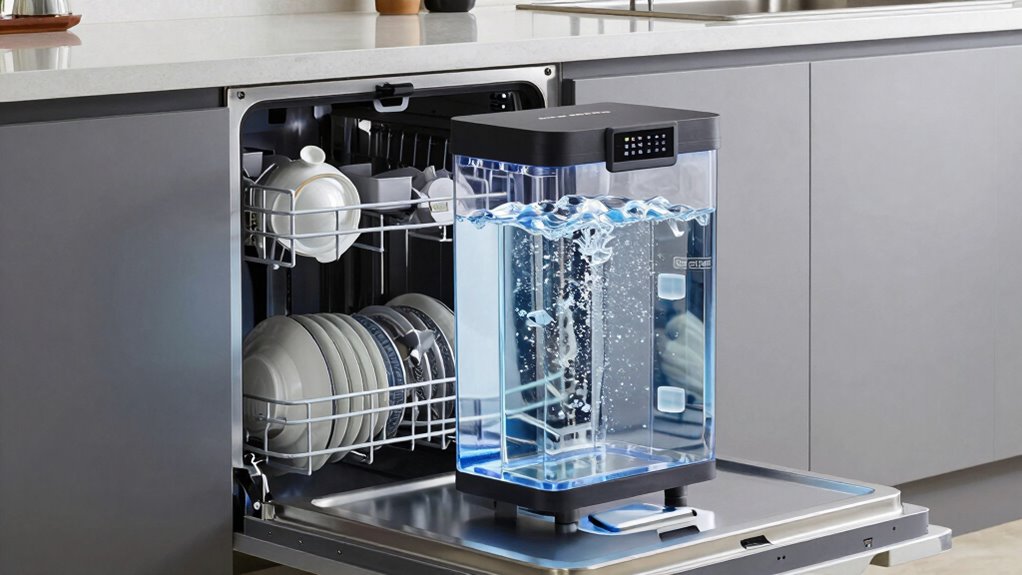 water efficient countertop dishwasher operation