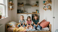Three Kids Get the Only Bedroom in This 525-Square-Foot Apartment