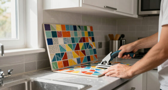 A Builder-Grade Kitchen Gets A Pop Of Color With An Easy Backsplash Upgrade