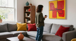 They Took A Risk On Mustard And Red — It Completely Changed This Living Room