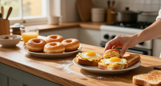 Donuts And Homemade Egg Sandwiches Too